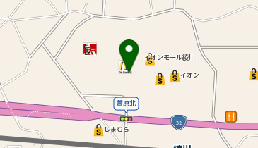 ミスタードーナツ イオンモール綾川ショップの地図画像