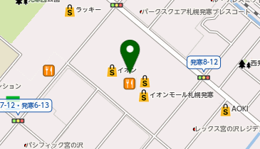 ミスタードーナツ イオンモール札幌発寒ショップの地図画像