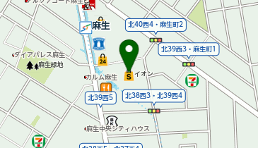 ミスタードーナツ イオン札幌麻生ショップの地図画像