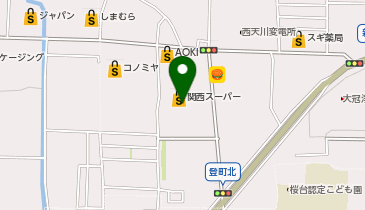 ケンタッキーフライドチキン 関西スーパー西冠店の地図画像