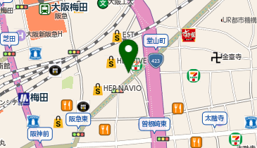 ケンタッキーフライドチキン 梅田HEP通り店の地図画像