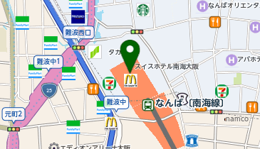 ケンタッキーフライドチキン 南海難波駅店の地図画像