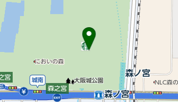 スターバックスコーヒー 大阪城公園森ノ宮店の地図画像