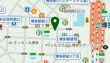 スターバックスコーヒー 博多駅前ビジネスセンター店の地図画像
