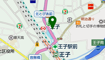 スターバックスコーヒー 王子駅前店の地図画像