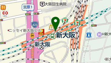 スターバックスコーヒー JR東海 新大阪駅新幹線ラチ内店の地図画像