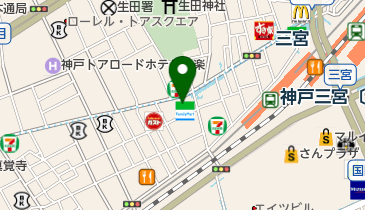 スターバックスコーヒー 三宮生田新道店の地図画像