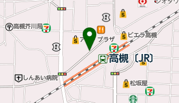 スターバックスコーヒー JR高槻駅北店の地図画像