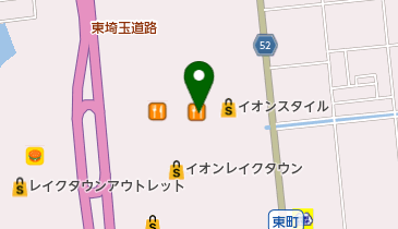 スターバックスコーヒー 越谷イオンレイクタウン mori 1階店の地図画像