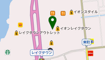 スターバックスコーヒー 越谷イオンレイクタウン mori ガーデンウォーク店の地図画像