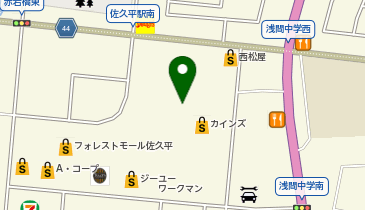 カインズ 佐久平店の地図画像