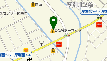 ホーマック 厚別西店の地図画像
