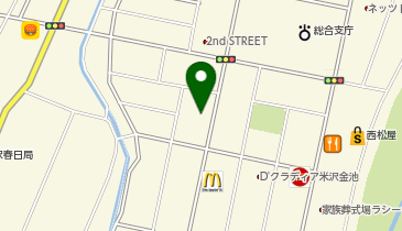 シャトレーゼ 米沢金池店の地図画像