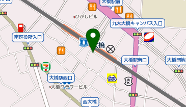 シャトレーゼ 大橋駅西口店の地図画像