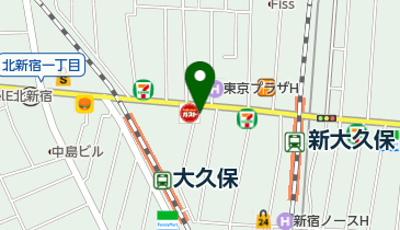 すき家 大久保百人町店の地図画像