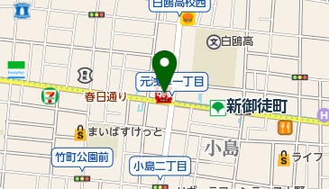 すき家 新御徒町店の地図画像