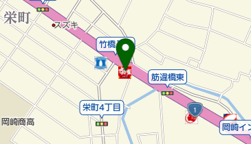 すき家 1国岡崎栄町店の地図画像