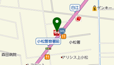 すき家 305号上小松店の地図画像
