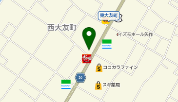 すき家 岡崎西大友店の地図画像