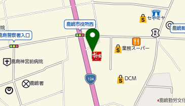 すき家 124号鹿嶋宮中店の地図画像