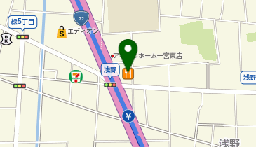 すき家 22号一宮浅野店の地図画像