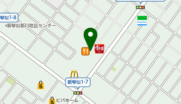 すき家 札幌新琴似店の地図画像