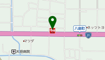 すき家 21号大垣中野店の地図画像