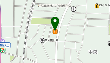 すき家 牛久中央店の地図画像