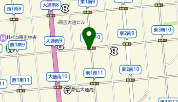 日産レンタカー 帯広南9丁目通ステーションの地図画像