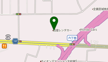 日産レンタカー 仙台卸町店の地図画像
