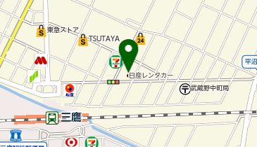 日産レンタカー 三鷹駅前店の地図画像