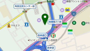 日産レンタカー 新宿パークタワー店(セルフライドゴー専門)の地図画像