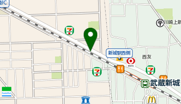 日産レンタカー 武蔵新城店の地図画像
