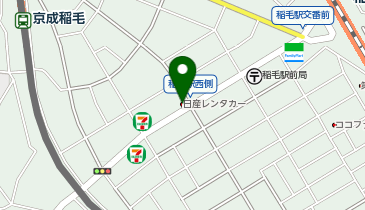 日産レンタカー 稲毛西口駅前店の地図画像