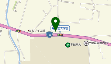 日産レンタカー 宇都宮大学前ステーションの地図画像