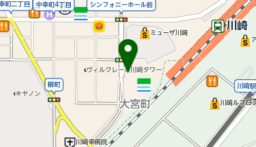 日産レンタカー 川崎駅西口店の地図画像