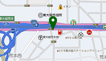 日産レンタカー 東大阪市役所前店の地図画像