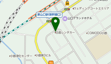 日産レンタカー 新山口駅前店の地図画像