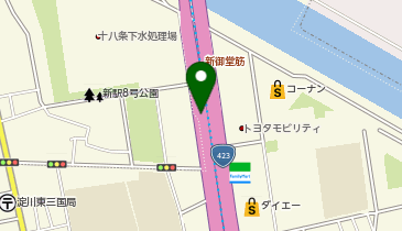 日産レンタカー トラストパーク十八条 ステーションの地図画像