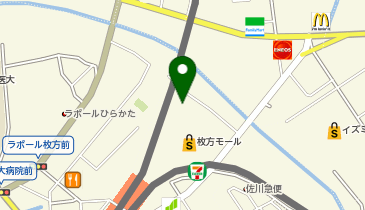 日産レンタカー 京阪パーキングステーションヒル枚方ステーションの地図画像