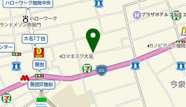 日産レンタカー セシオパーク大名駐車場 ステーションの地図画像