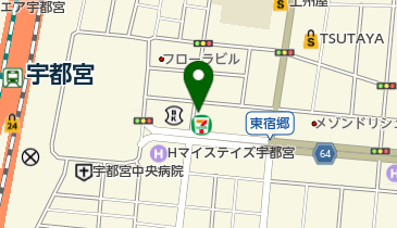 オリックスレンタカー 宇都宮駅東口店の地図画像