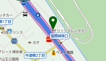 オリックスレンタカー 福岡空港国際線ターミナル店の地図画像