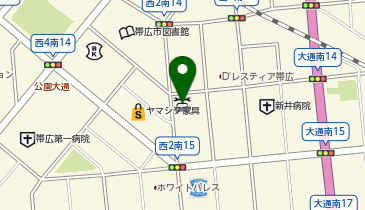 オリックスレンタカー 帯広駅南口店24時間無人貸出カウンターの地図画像
