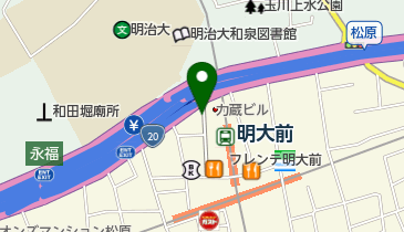 オリックスレンタカー 明大前駅店の地図画像