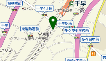 オリックスレンタカー 千早駅前店の地図画像
