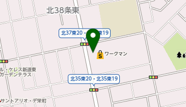 WORKMAN Plus 札幌北36条東店の地図画像