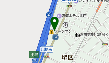 WORKMAN Plus 堺出島店の地図画像