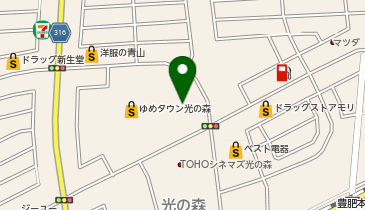ワークマン #ワークマン女子 ゆめタウン光の森店の地図画像