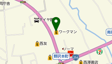 ワークマン 佐久野沢店の地図画像